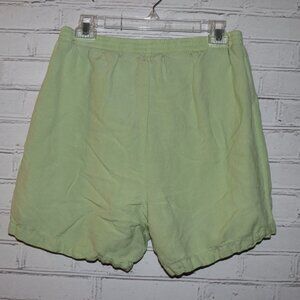 🌿 In Due Time Maternity Shorts · Women’s Small · Light Green · Linen Blend